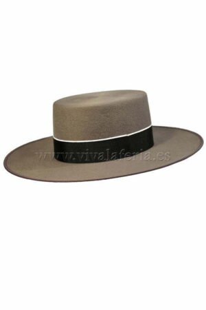 Sombrero cordobés cañero lana gris para El Rocío