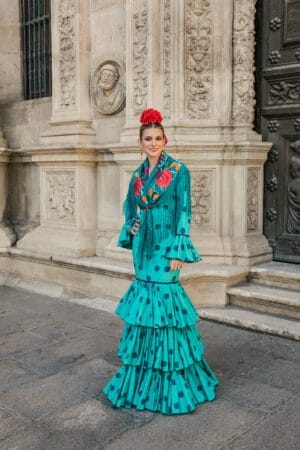 Robe flamenco eau de mer modèle Isabella Errepé