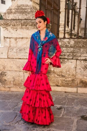 Robe flamenco fuchsia modèle Isabella Errepé