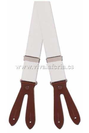 Porte-jarretelles pour costume country adulte rose uni avec borne boutonnée en cuir