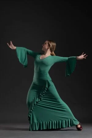 Top de baile flamenco modelo Aldea color liso de Davedans