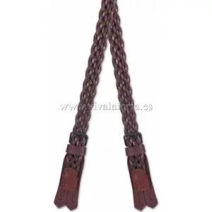 Bretelle campero cuir tressé enfant