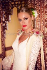 Vestido de flamenca color blanco modelo Brillante