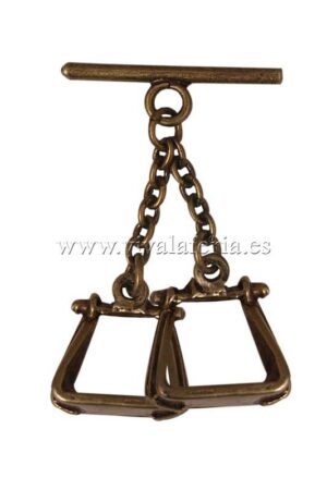 Caireles para traje de corto estribos color bronce