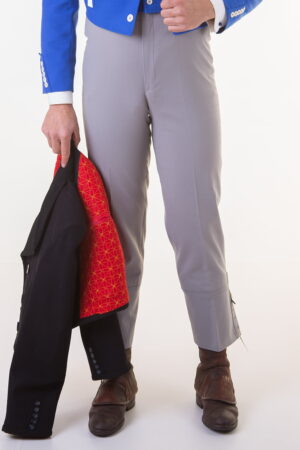 Pantalon country uni gris doublé lycra