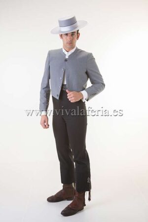 Calça jaqueta elástica preta para cairel