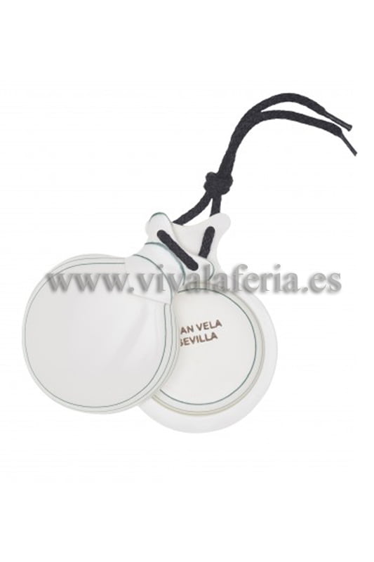 Castañuelas flamencas en color blanco con veteado verde