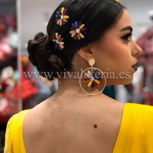 Conjunto de pendientes y peinecillos modelo Sol