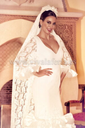 Vestido de flamenca de novia de Guadalupe Moda Flamenca