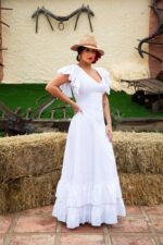 Robe branco, modelo Triana