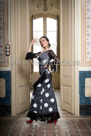 Falda baile flamenco larga estampada Sarnen
