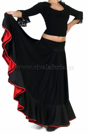 saia flamenca feminina com babados balboa