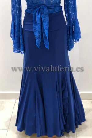 gonna da ballo flamenco modello lidia blu