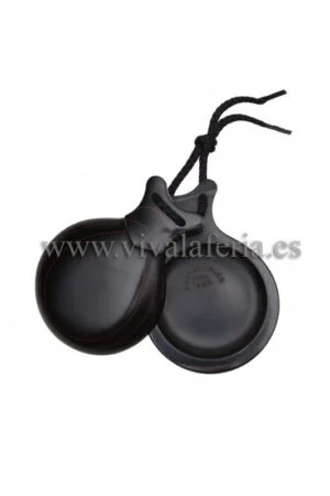 Castanholas de flamenco em tecido preto