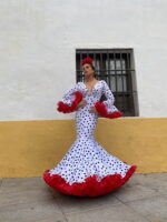 Viva La Feria フラメンコ ドレス 水玉模様のクラベル モデル - Viva