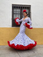 Viva La Feria フラメンコ ドレス 水玉模様のクラベル モデル - Viva