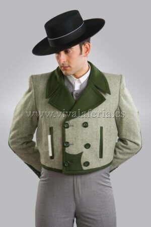 Green herringbone Marsellés jacket