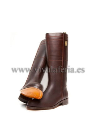 Bota campera caña alta clásica de cuero