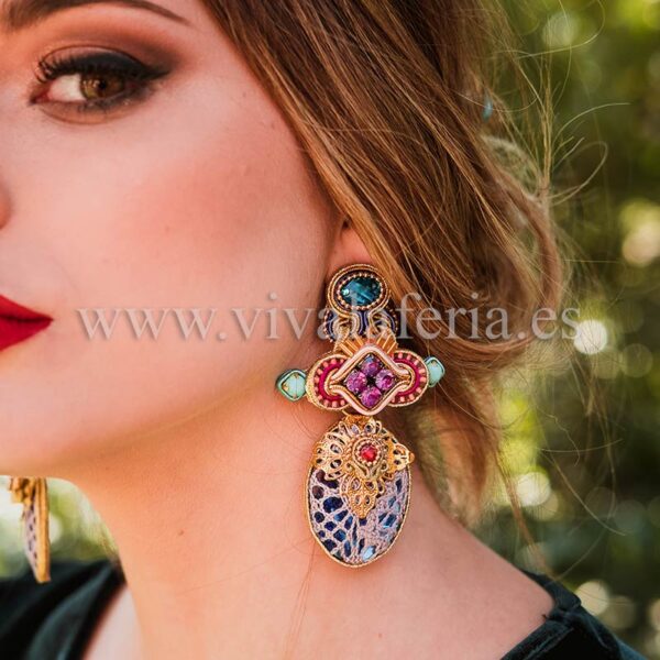 Pendientes de flamenca de bisutería Galilea de Candela de Reina