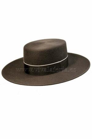 Sombrero cordobés cañero lana color uranio