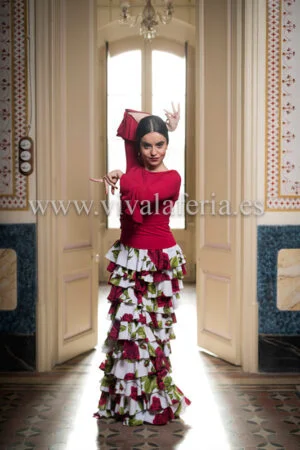 Top flamenco para ensayo rojo Almonte de Davedans