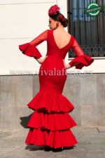 フラメンコドレス 赤 フリル付き 経済的な赤いフラメンコ ドレス Corín モデル - Viva la Feria