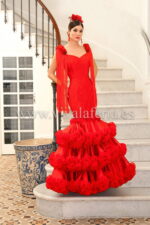 Red flamenco dress Alhambra de Guadalupe Moda Flamenca