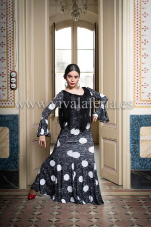 Abito da ballo flamenco nero Lei de Davedans