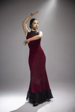 Vestido para bailar modelo Cáliz Punto Elástico Estampado