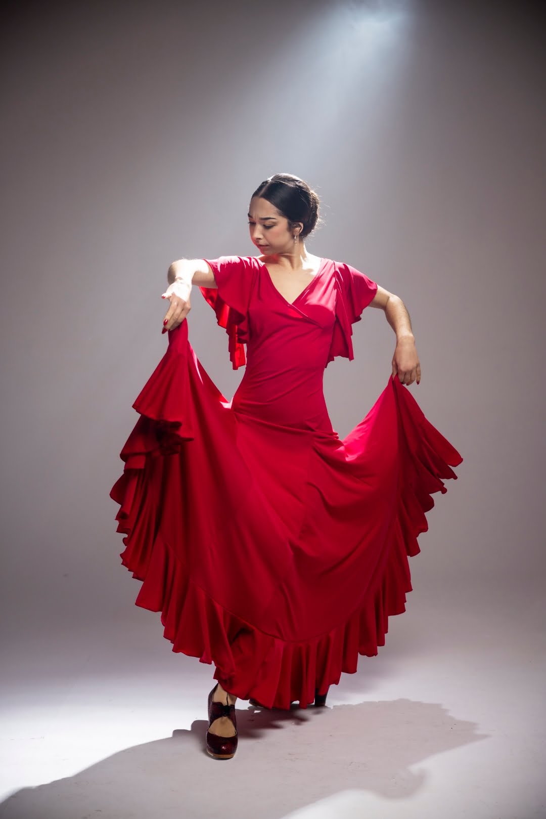 Olas Punto を踊るためのフラメンコ ドレス 伸縮性モデル - Viva