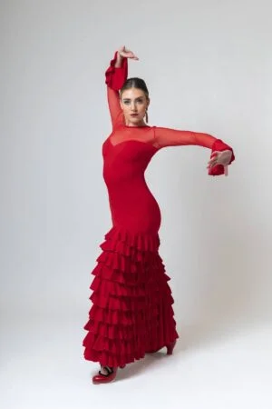 Vestido de baile flamenco modelo Barletta Liso