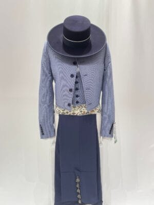 Traje Campero Completo de Pata de Gallo color azul