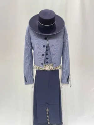 Complete blue houndstooth country suit