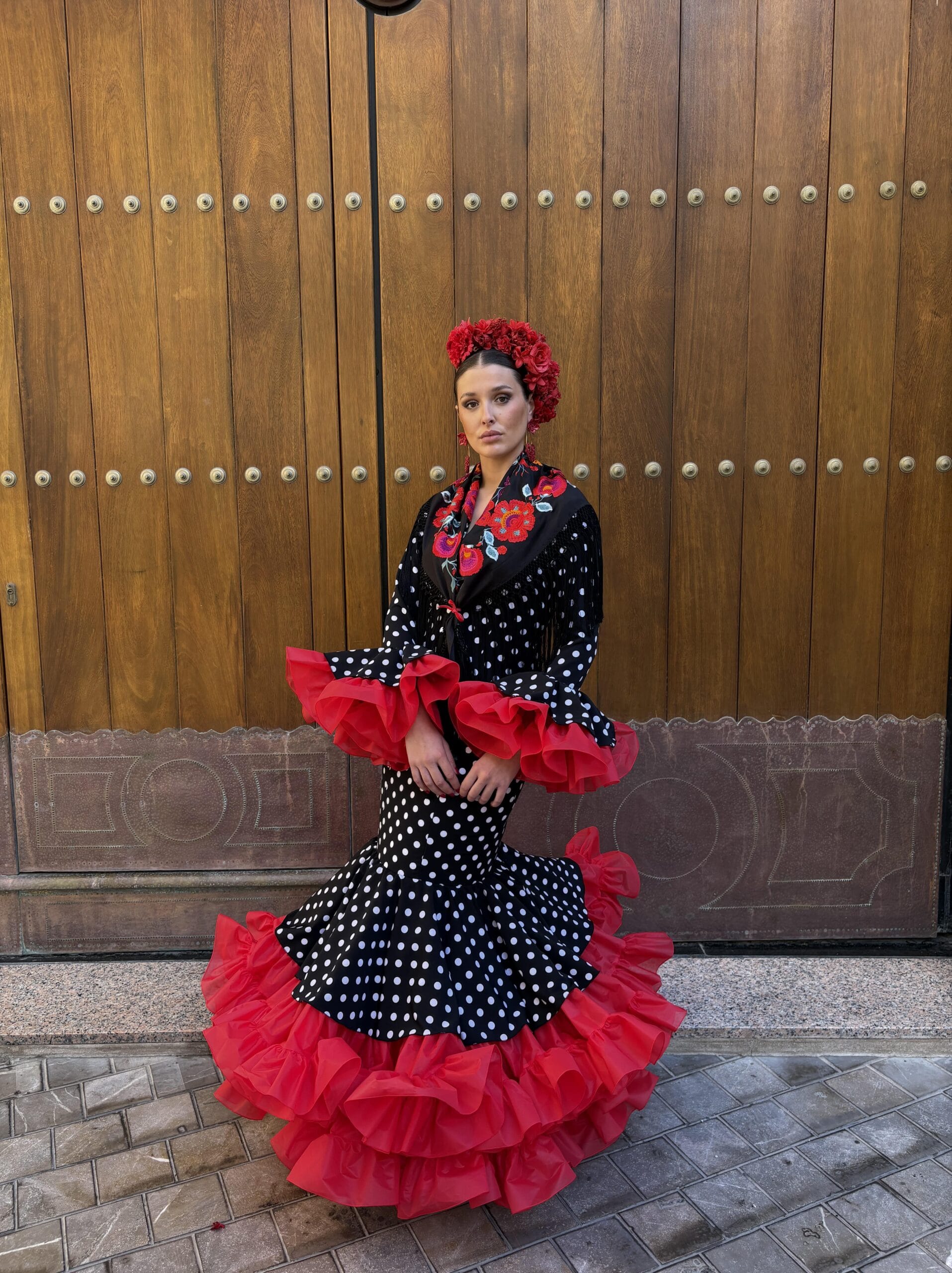 トロニオ フラメンコ コスチューム - ブラックポルカドット