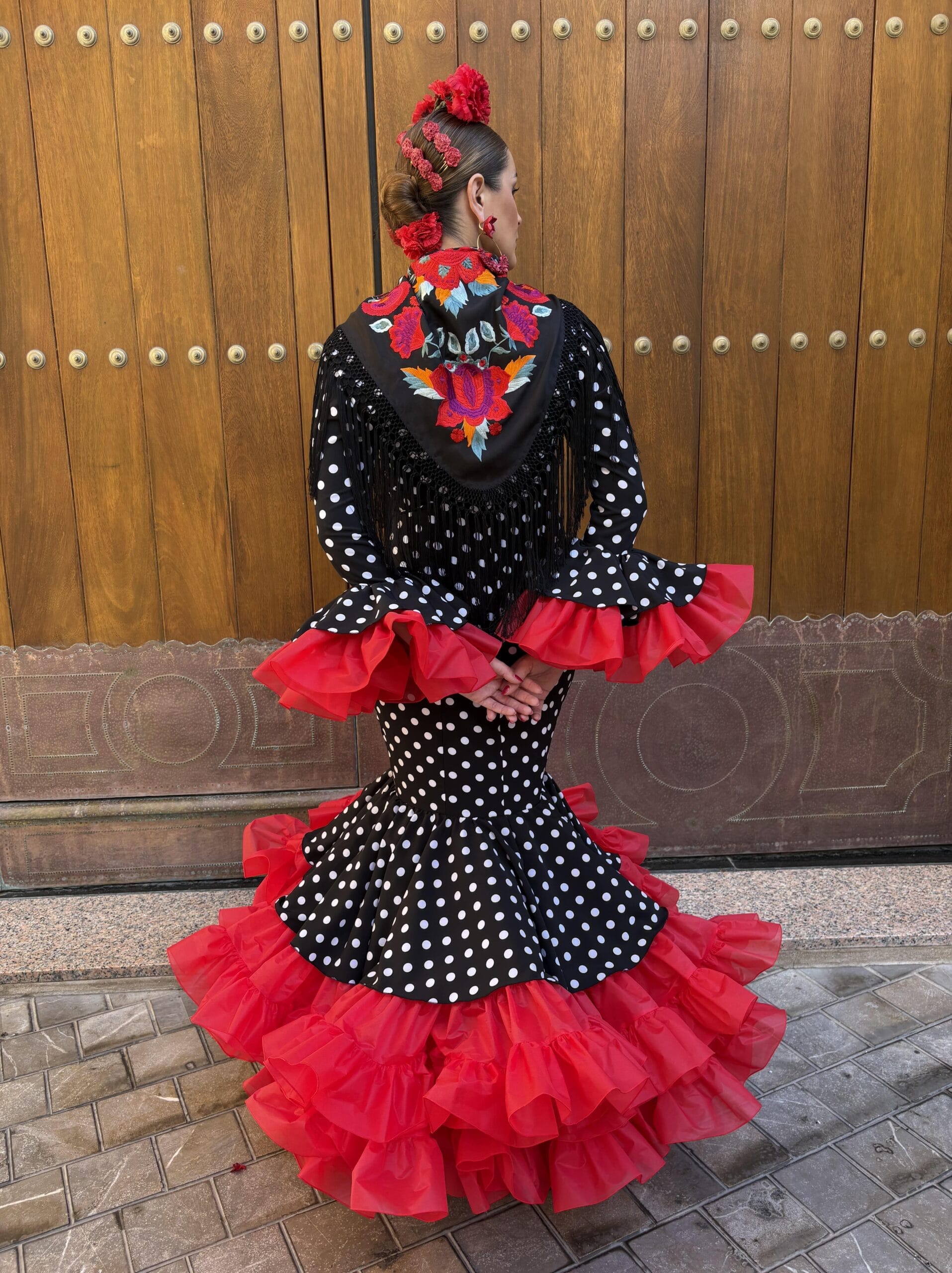 トロニオ フラメンコ コスチューム - ブラックポルカドット