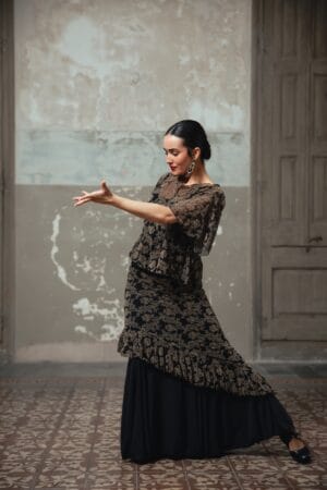 Gonna Vita in tulle elastico stampato per adulti