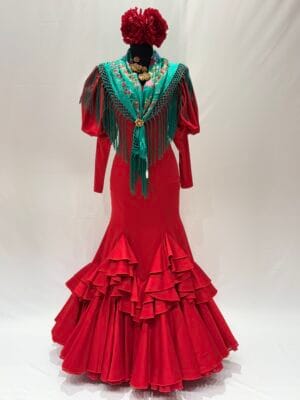 Robe Sévillanes Rouge - Modèle Marisma | Manuela Macías