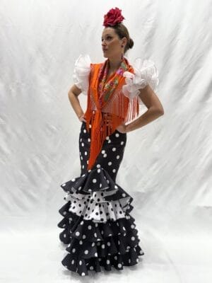 Falda de gitana de lunares modelo Sanlúcar