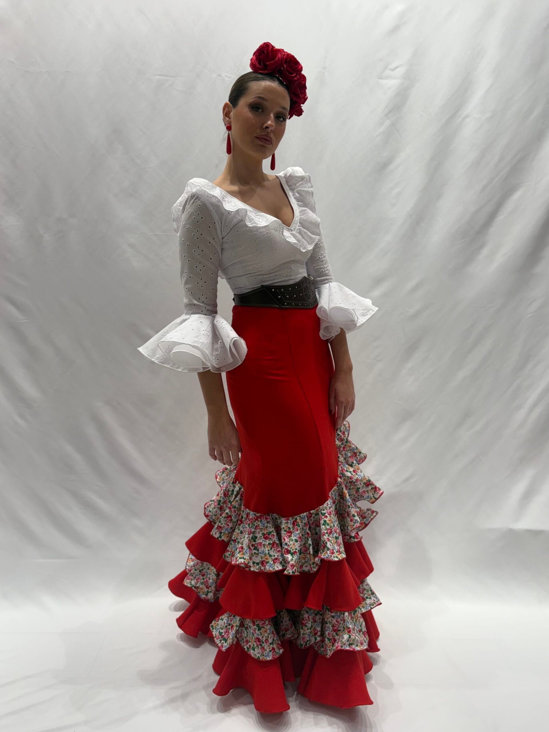 フラメンコ ファルダ パルパデオ 新品 未使用 赤 レッド 練習スカート フラメンコ ファルダ パルパデオ 新品 未使用 赤 レッド 練習スカート