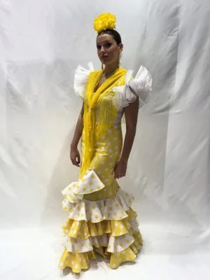 Falda flamenca económica de lunares modelo Hinojo